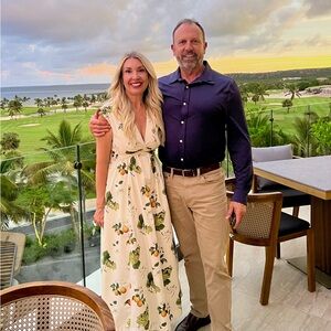 Abercrombie Twist-Front Maxi Dress Cream fruit Print